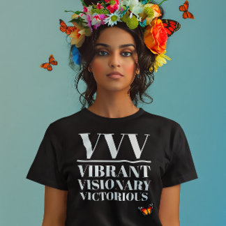 Camiseta VVV- Vibrante, Visionário, Vitorioso