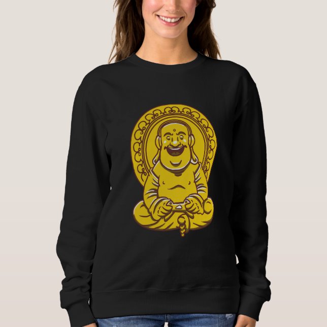 Camiseta VXL Buddha Monk Namaste Praying Pray Laugh Buddhis (Frente)