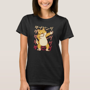 Camiseta VXL Shiba Inu Uni Dança do Cão Dabbed Sorriso Movi
