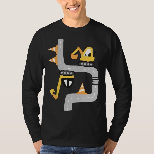 Camiseta VXLS Construction Truck Excavator Concrete Mixer D (Frente)