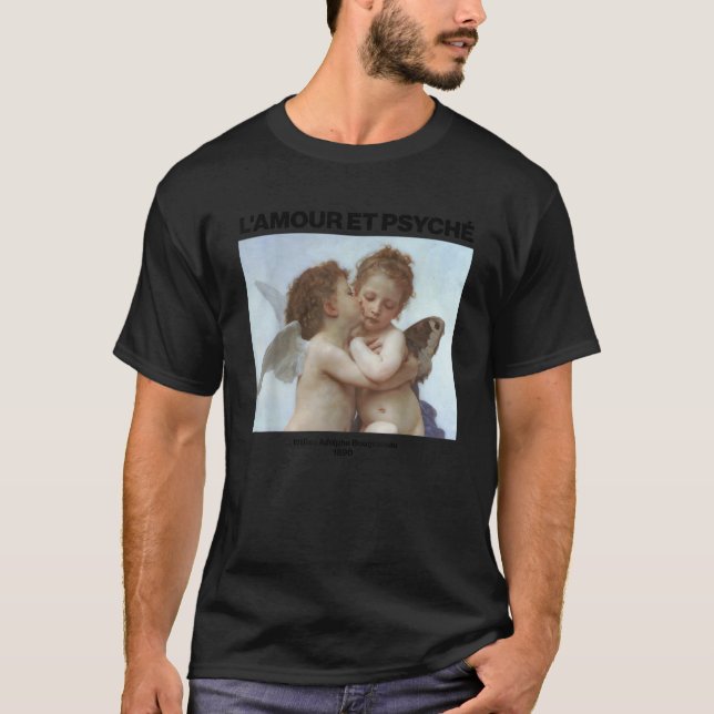 Camiseta W A Bouguereau L Amour et Psych O primeiro beijo T (Frente)