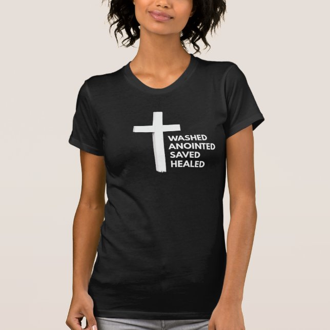 Camiseta W.A.S.H. T-Shirt- Washed Anointed Saved Healed (Frente)