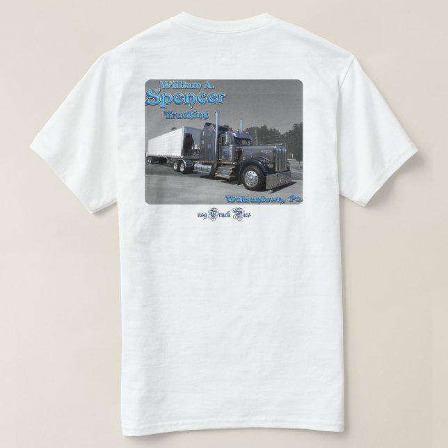 Camiseta W.A. Spencer Trucking #1 (parte dianteira do (Verso do Design)