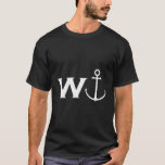 Camiseta W Anchor Wanker Funny Barco de navegação<br><div class="desc">Mostre seu senso de humor com esta design espirituosa apresentando uma peça inteligente de palavras. Perfeito para quem ama velejar e barco.</div>