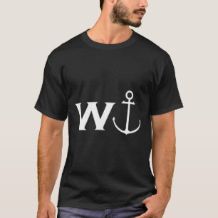 Camiseta W Anchor Wanker Funny Barco de navegação