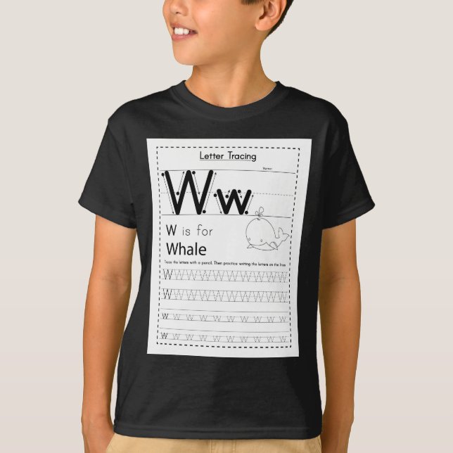 Camiseta W é para a baleia (Frente)