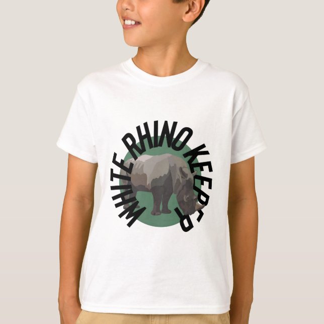 Camiseta W é para White Rhino Keeper (Frente)