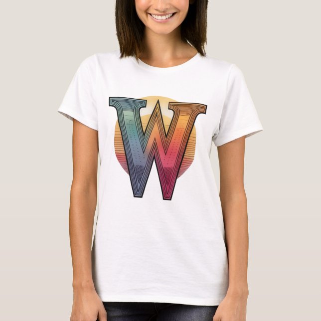 Camiseta W: Gradiente do Sol (Frente)