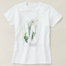 Camiseta W Monograma Verde Dourado deixa legante