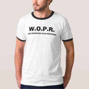 CAMISETA W.O.P.R., RESPOSTA DO PLANO DE OPERAÇÃO DA GUERR