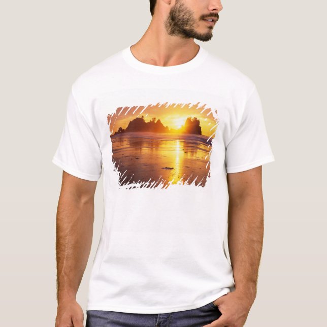 Camiseta WA, Olimpiadas NP, Shi Shi praia no pôr do sol, Po (Frente)
