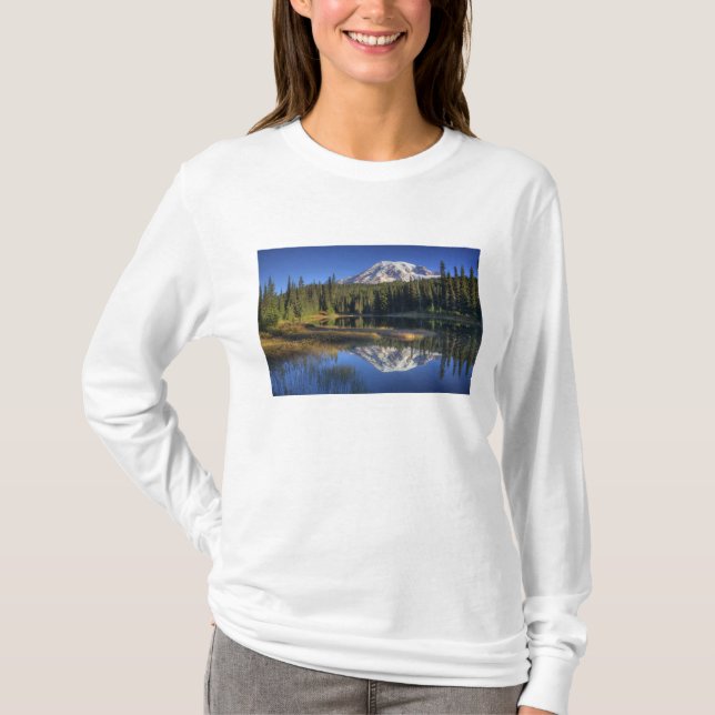 Camiseta WA, Parque Nacional Mt. Rainier, Mt. Rainier (Frente)