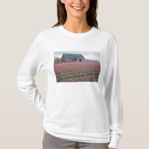 Camiseta WA, Skagit Valley, Tulip Field e Barn