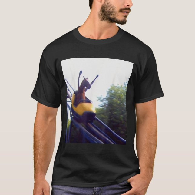 Camiseta Wacky Horse Riding Roller Coaster Meme Internet Fu (Frente)