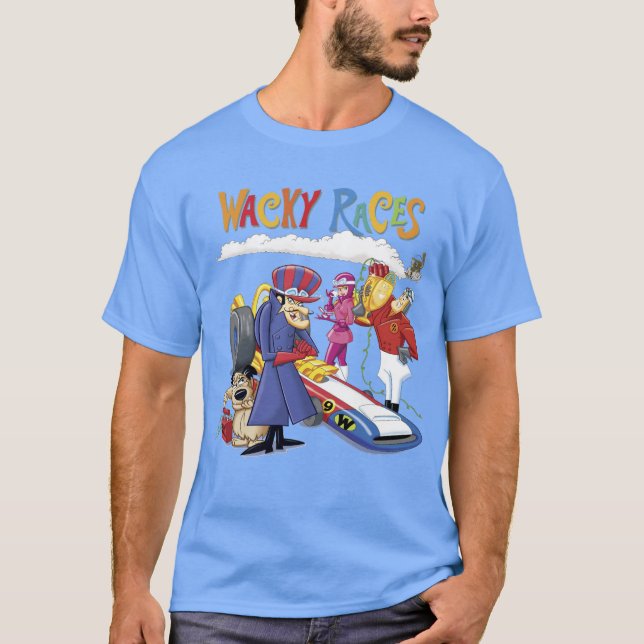 Camiseta Wacky Races 60s 70s 90s 80s Cartoon Scifi Retro (Frente)