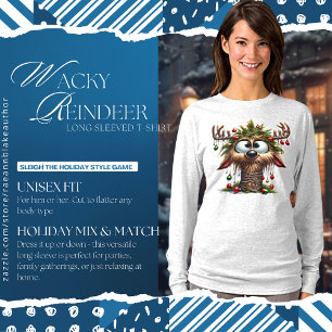 Camiseta Wacky Reindeer Long Sleeve T Shirt