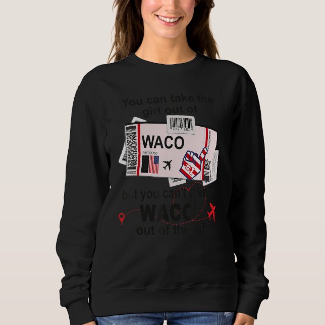 Camiseta Waco Girl  Waco Boarding Pass (Frente)