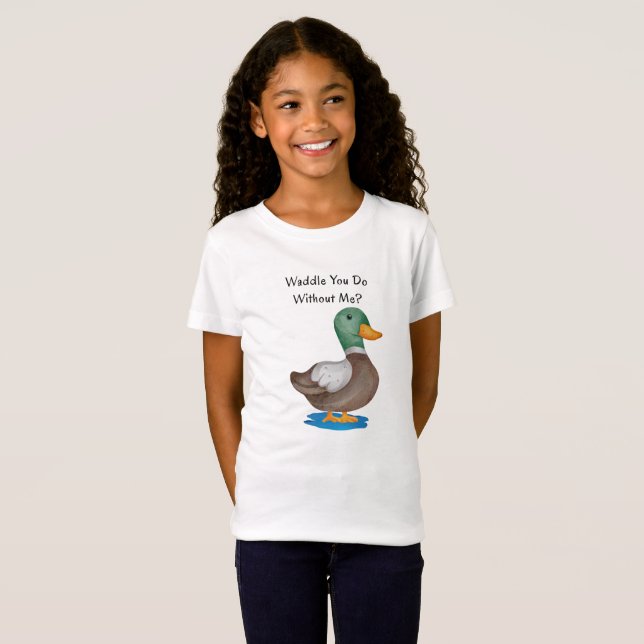 Camiseta Waddle que você faz sem mim? (Frente Completa)
