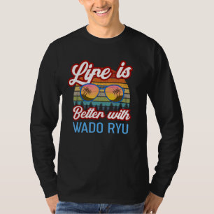 Camiseta Wado Ryu Karate Vintage Sunset. A Vida É Melhor Co
