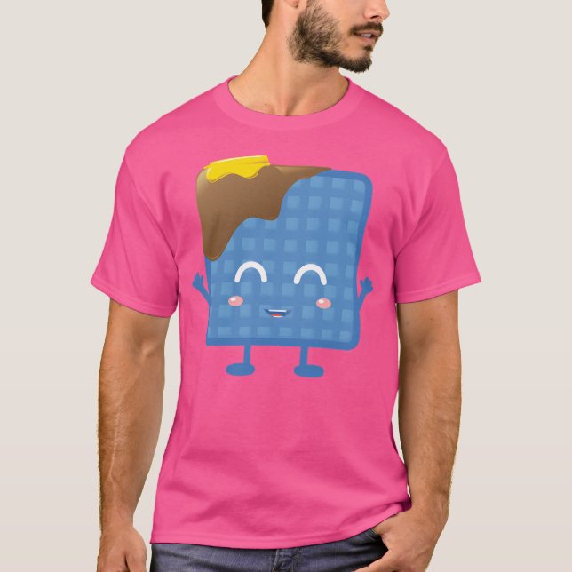 Camiseta Waffle Azul (Frente)