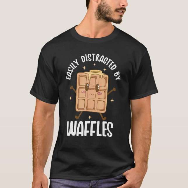 Camiseta Waffle Breakfast Comida Dessert Mini Waffle Comida (Frente)
