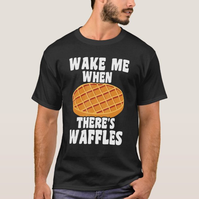Camiseta Waffle Breakfast Comida Dessert Mini Waffle Comida (Frente)