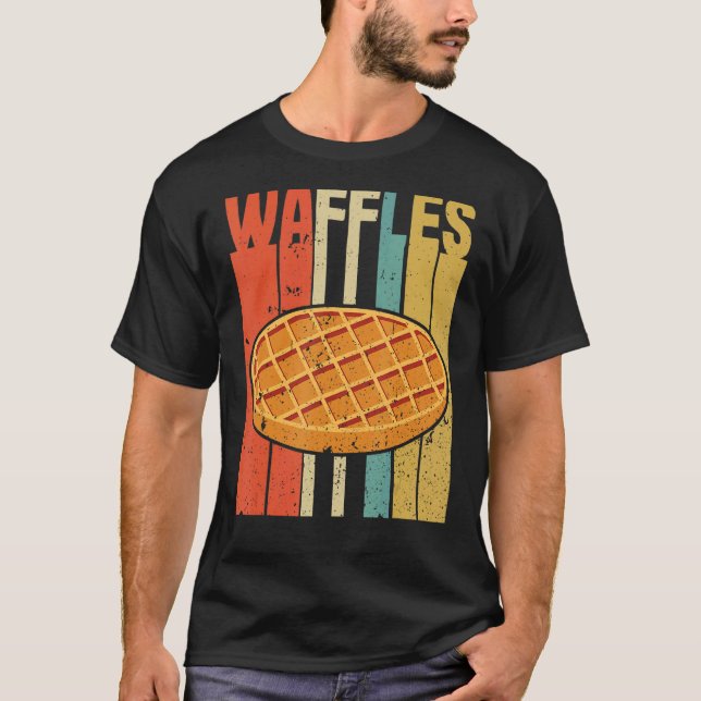 Camiseta Waffle Breakfast Comida Dessert Mini Waffle Comida (Frente)