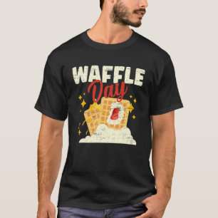 Camiseta Waffle Day Cone Fazendo Café Da Manhã