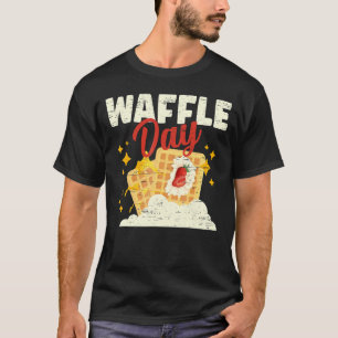 Camiseta Waffle Day Cone Fazendo Café Da Manhã