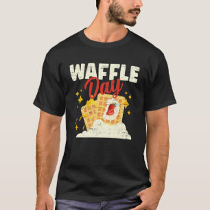 Camiseta Waffle Day Cone Fazendo Café Da Manhã