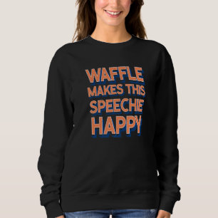 Camiseta Waffle Faz Este Speechie Feliz Terapia da Fala