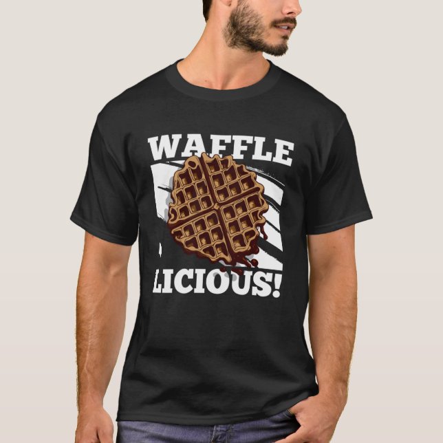 Camiseta Waffle Liciosa Comida de Waffle Irônica Gourmet (Frente)