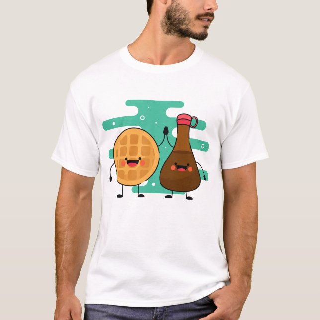 Camiseta Waffle Syrup Melhor Amigo (Frente)