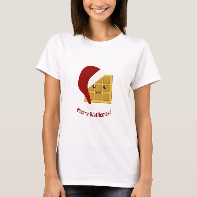 Camiseta Wafflemas de Natal da feliz (Frente)