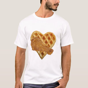 Camiseta waffles da galinha do amor