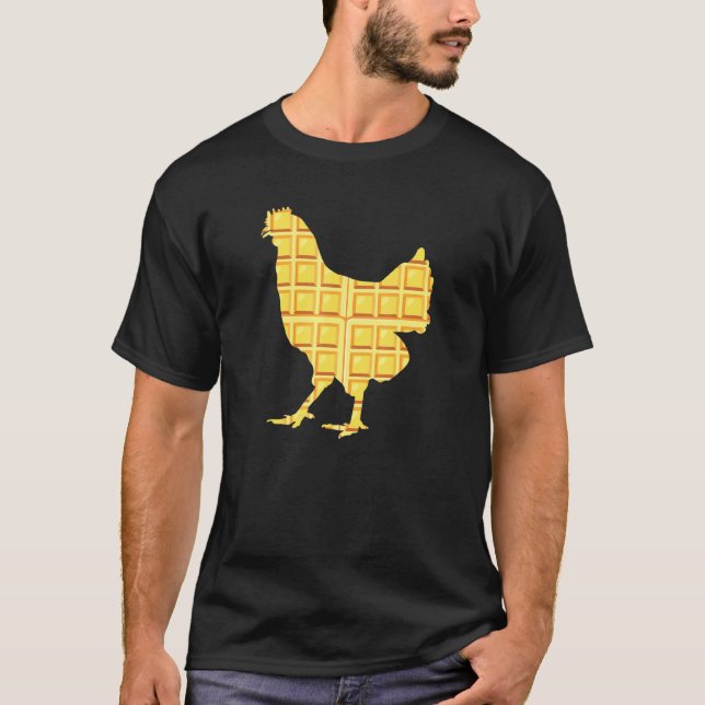 Camiseta Waffles de Frango Amante de Waffle de Frango (Frente)