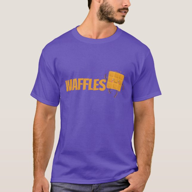 Camiseta Waffles deliciosos Massa se torna Presente de past (Frente)