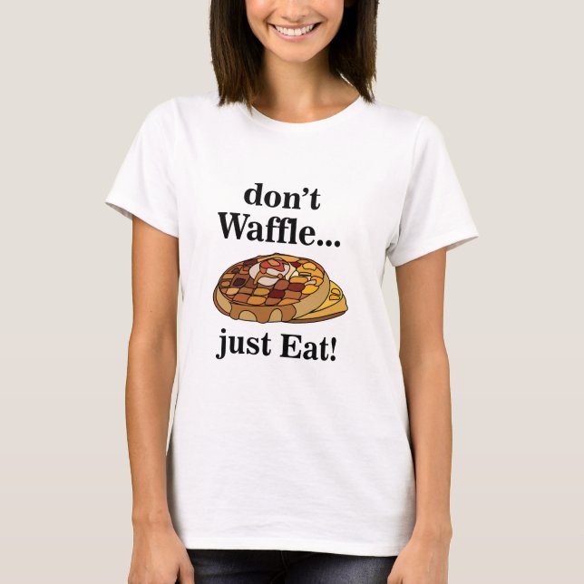 Camiseta Waffles Food Funny (Frente)