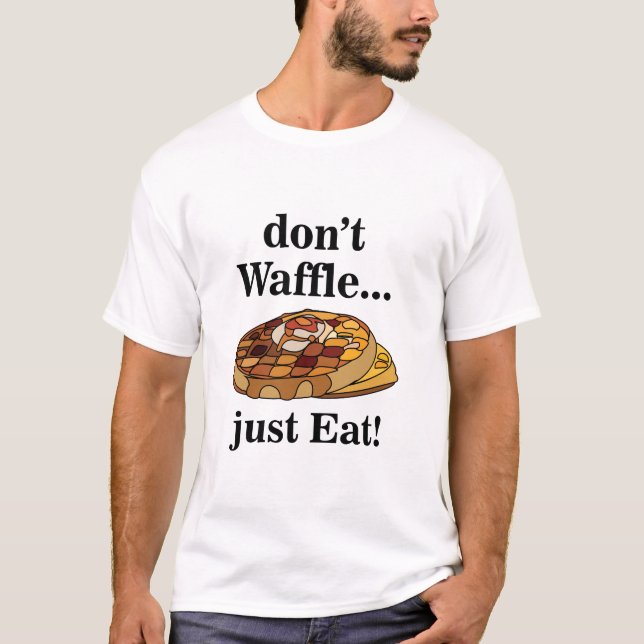 Camiseta Waffles Food Funny (Frente)