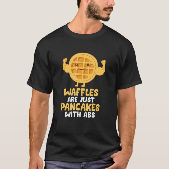 Camiseta Waffles São Apenas Panquecas Com Abs Breakfast Waf (Frente)