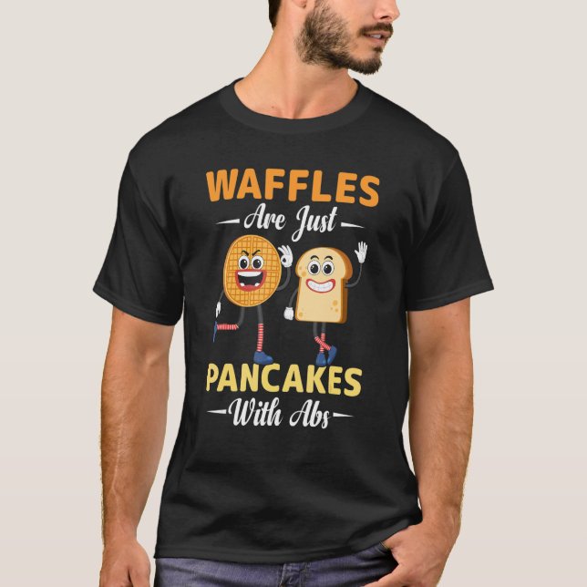 Camiseta Waffles são apenas panquecas com abs Pancake Assis (Frente)