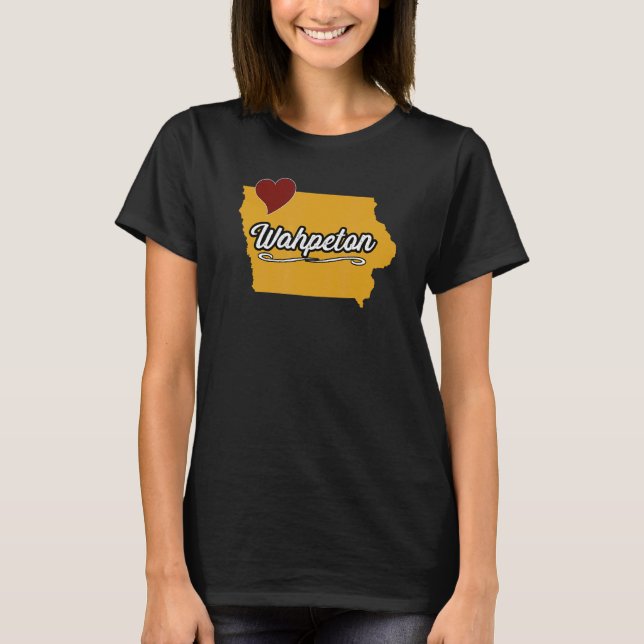 Camiseta Wahpeton IOWA IA EUA Cute Souvenir Merch Cidade do (Frente)
