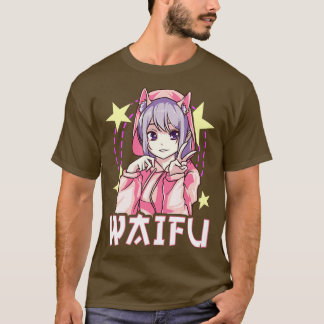 Camiseta Waifu Girl Japonês CuteKawaii Senpai
