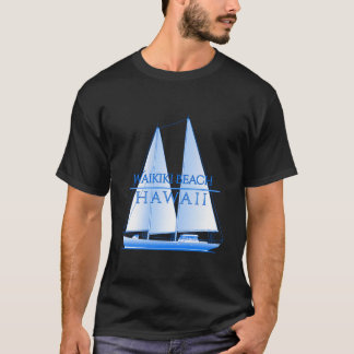 Camiseta Waikiki Beach Hawaii Nautical Sailing Sailor