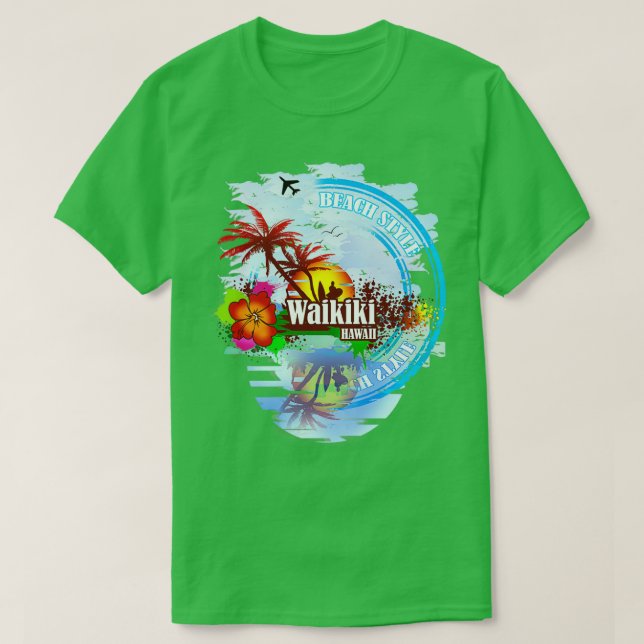 Camiseta Waikiki Hawaii 1 (Frente do Design)