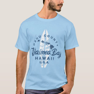 Camiseta Waimea Bay Havaí North Shore Oahu Havaiano Surfin