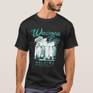 Camiseta Waimea Bay Havaí surfboards Vintage Surf Havaiano
