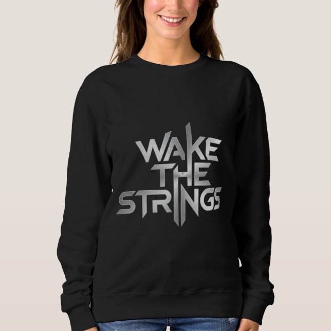 Camiseta Wake The Strings – Music Typography (Frente)