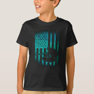 Camiseta Wakeboard American Flag Wakeboarder Wakeboard