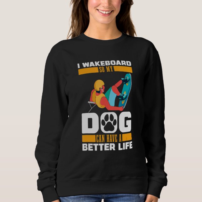 Camiseta Wakeboard Dog   Wakeboarder Wakeboarding (Frente)
